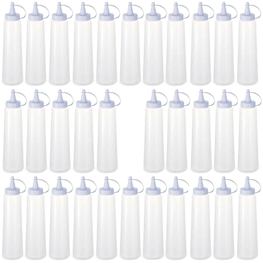 Kit 32 Bisnagas Plásticas Grandes 400ml Maionese Ketchup Mostarda Plasvale Lanchonete
