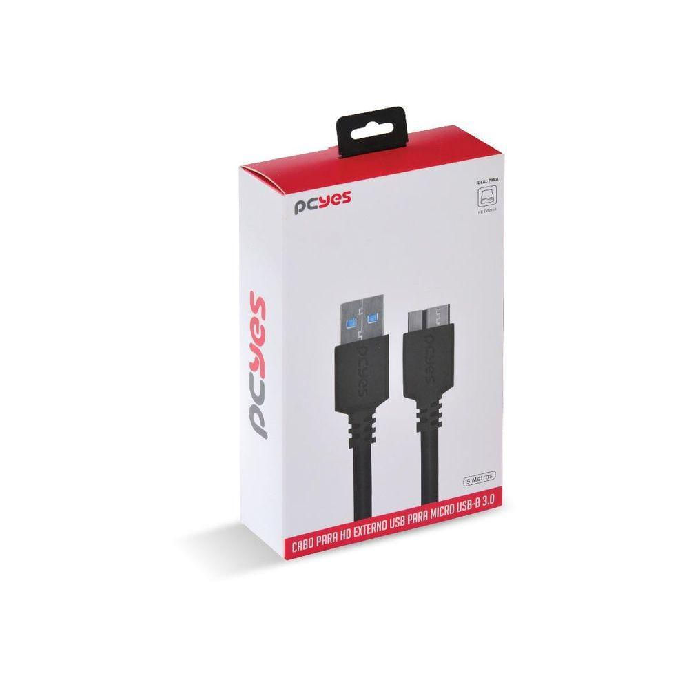 Cabo P-hd Externo Usb A 3.0 P- Micro Usb B 3.0 5m -