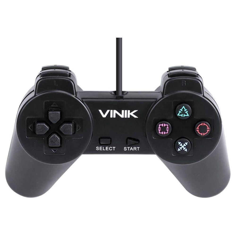 Controle Pc Usb Ps1/playstation 1 Preto - Retrô - Vinik Play