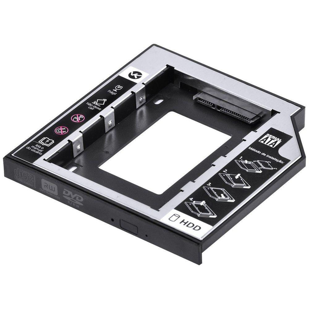 Adaptador Caddy Para Hd Ou Ssd Gaveta Dvd Notebook Sata