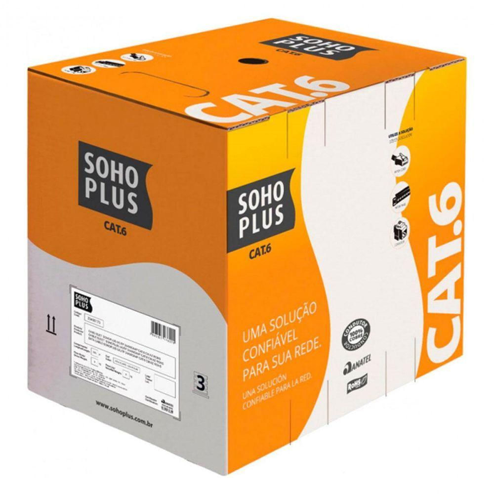 Cabo Lan U/utp 24awg Cat.6 Cmx 305m Verm 23400207