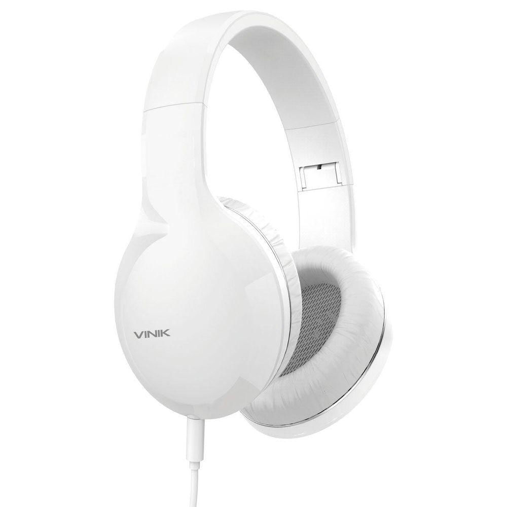 Fone De Ouvido Headset Go Tune Branco Com Microfone Cabo