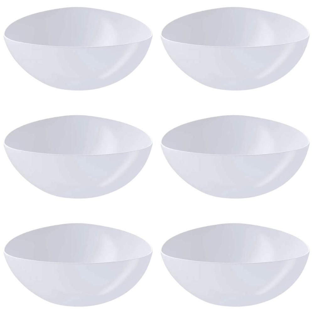 Kit 6 Saladeiras Triangulares 2,5L Tigela de Plástico Branca