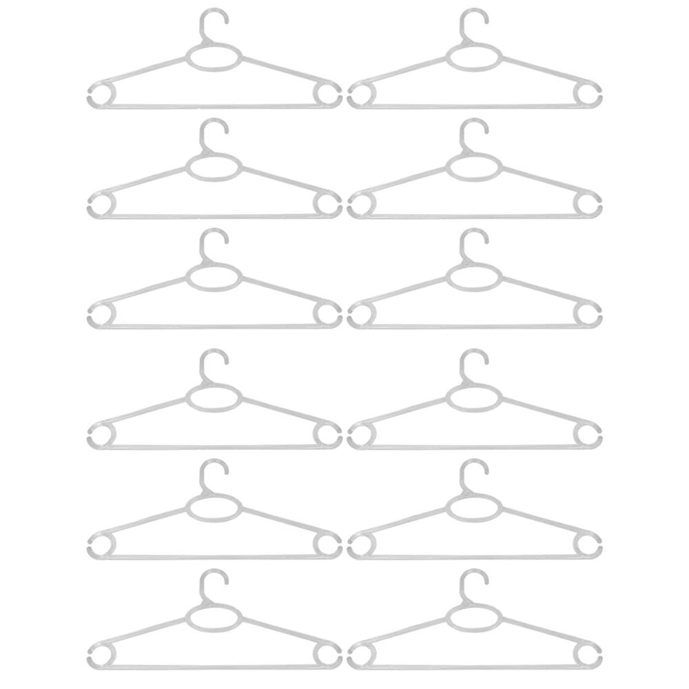 Kit 12 Cabides de Roupa Vestidos Regatas Cristal Transparentes Adultos Cinquetti