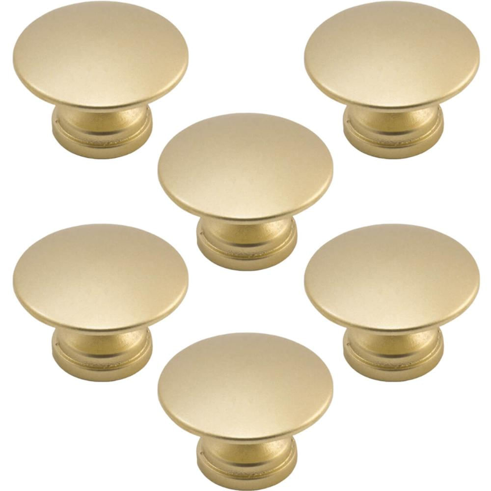 Kit 6 Puxadores 200 Tucson Ponto Dourado Para Móveis Armários e Gavetas
