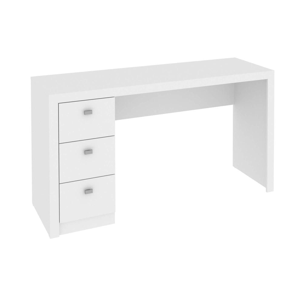 Mesa Reta para Escritório com 3 Gavetas ME4102 Branco Tecnomobili
