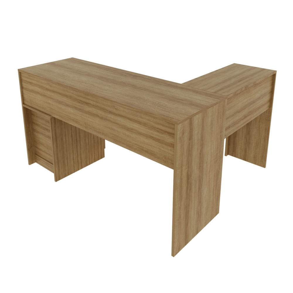 Mesa para Escritório com 2 gavetas ME4129 Amêndoa Tecnomobili