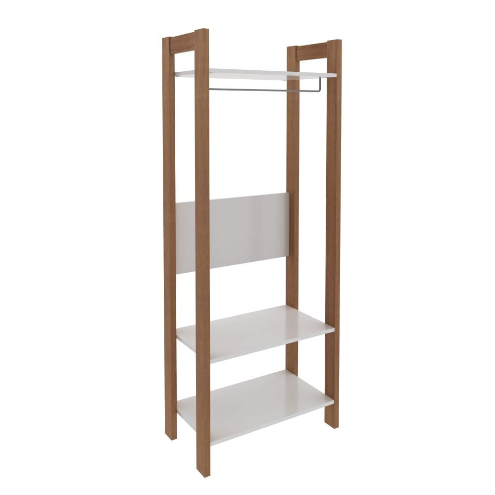 Armário Closet com 3 Prateleiras AZ1029 Amêndoa/Branco Tecnomobili