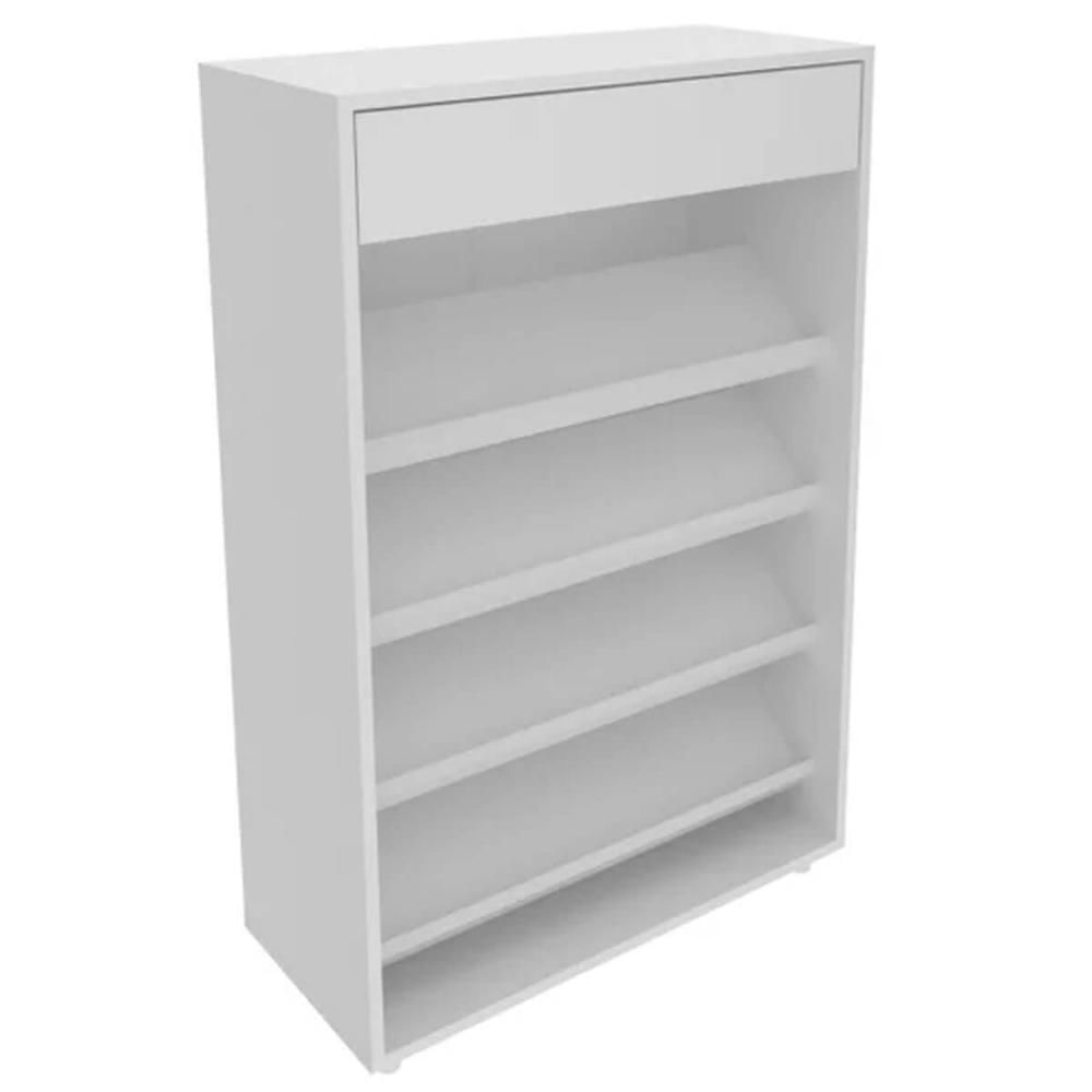 Sapateira Branca Gaveteiro 30x67x103,5cm Prateleiras Tecnomobili SA3404 Vertical