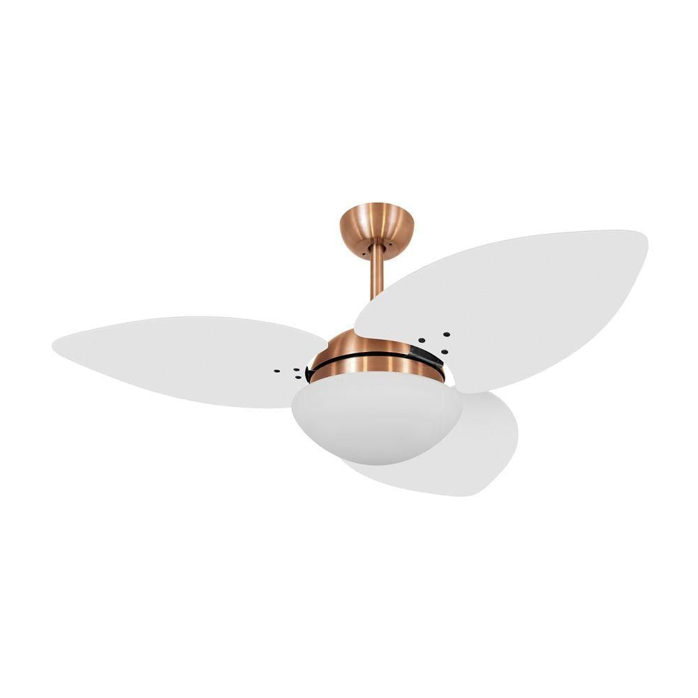Ventilador De Teto Dormamu Cobre 3 Pás Branco 220v