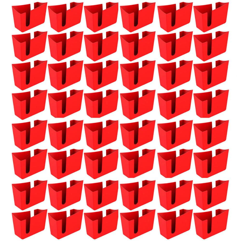 Kit 48 Suportes Porta Guardanapos de Mesa Trio Crippa Vermelho Lanchonete Restaurante