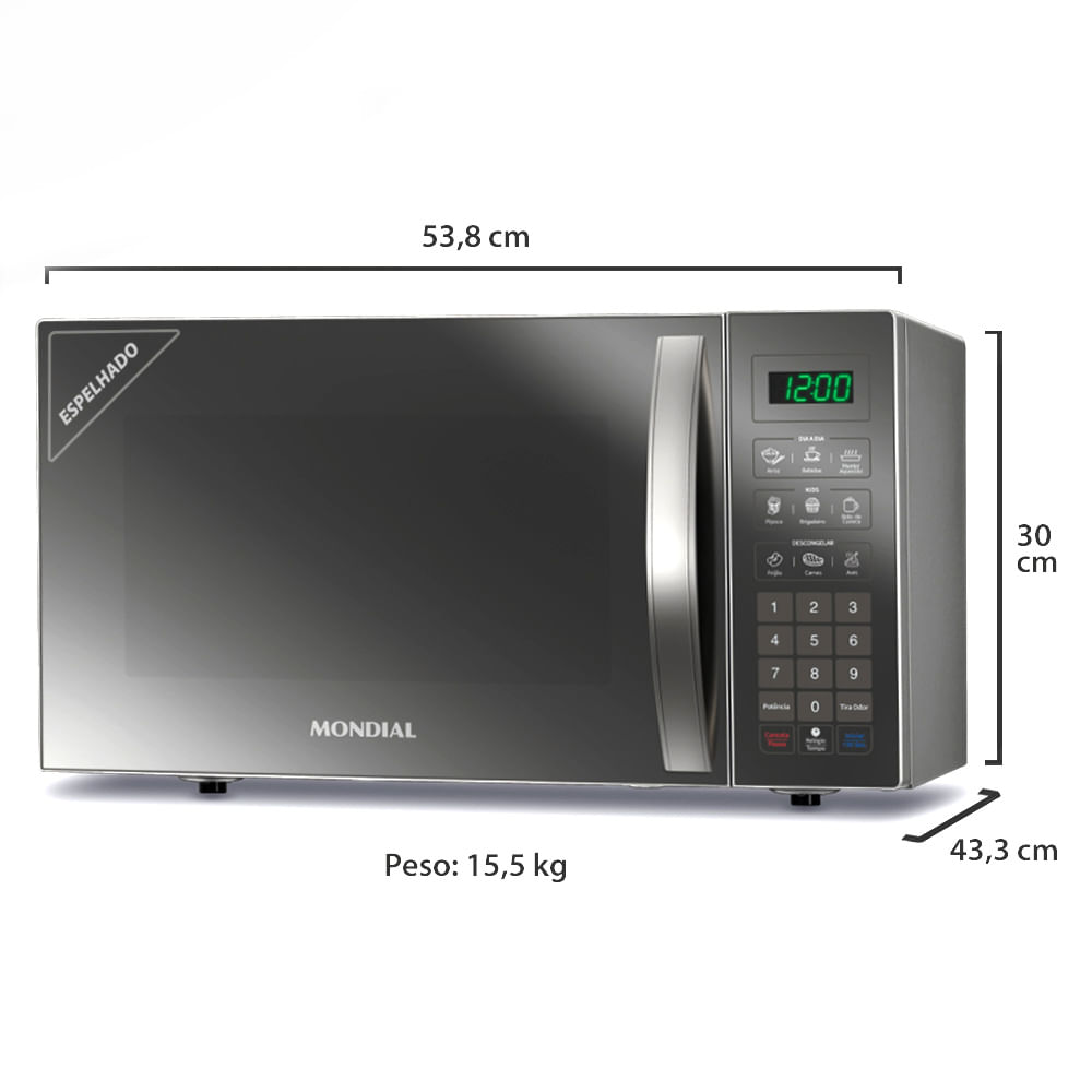 Micro-ondas Mondial MO-02-34-E 34 Litros Espelhado - 127V