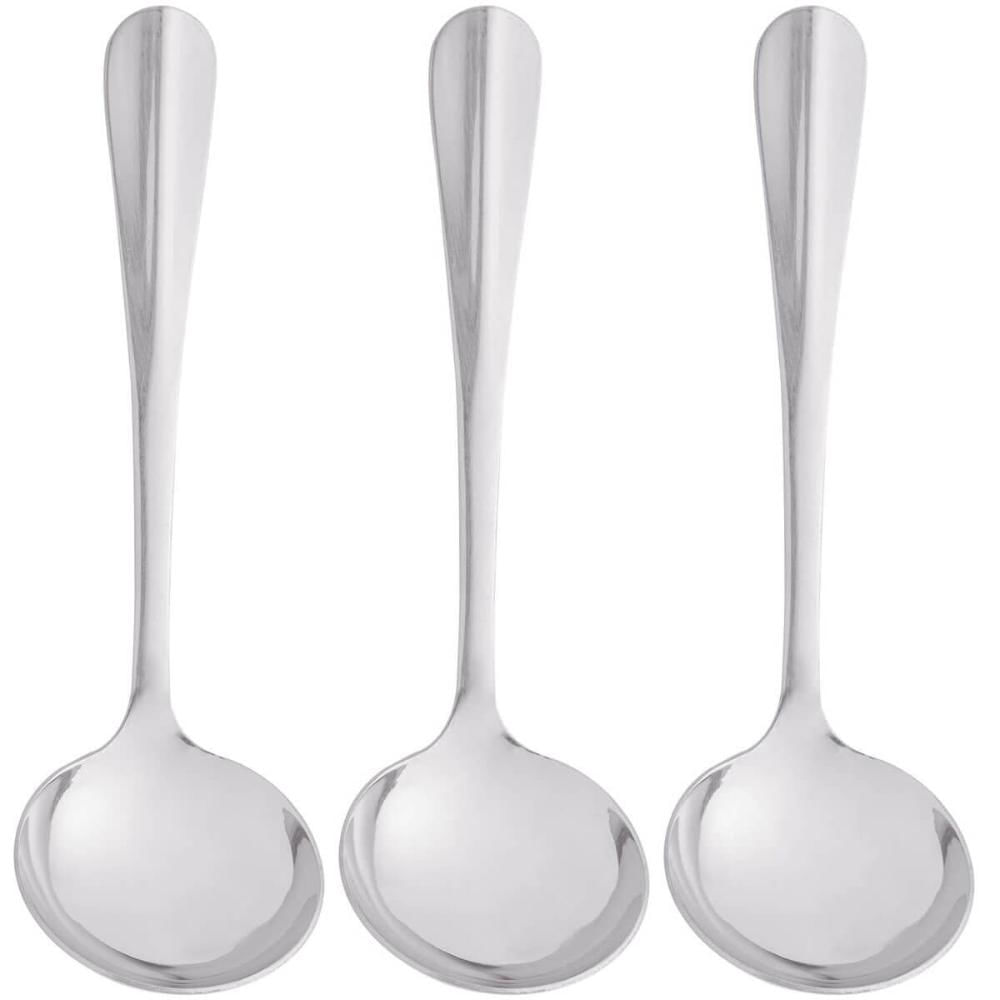 Kit 3 Conchas Aço Inox 20cm Servir Molhos Caldas Doces Sopas Positano Lyor