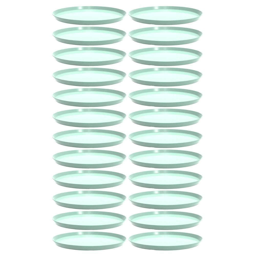 24 Bandejas Redondas Servir Doces Salgados 28cm Festas Bar Restaurante Verde Menta Bubble Crippa