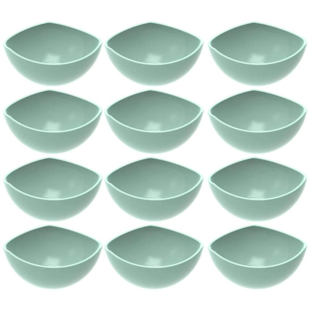 Kit 12 Bowl Trio Crippa Verde Menta Cumbuca Grande 500ml Plástico Salada Sopas Caldos