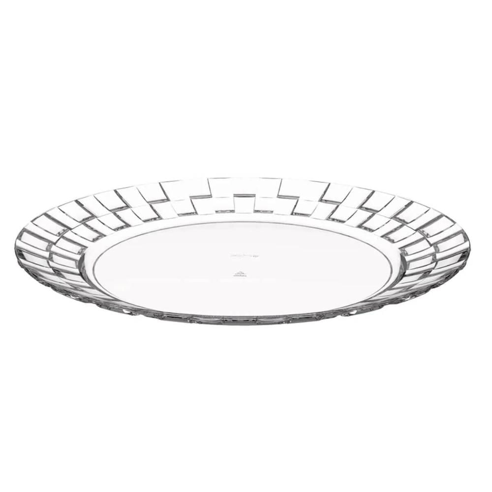 Kit 48 Pratos Grandes 26cm Transparente Crippa Restaurante Mesa Posta Bandeja
