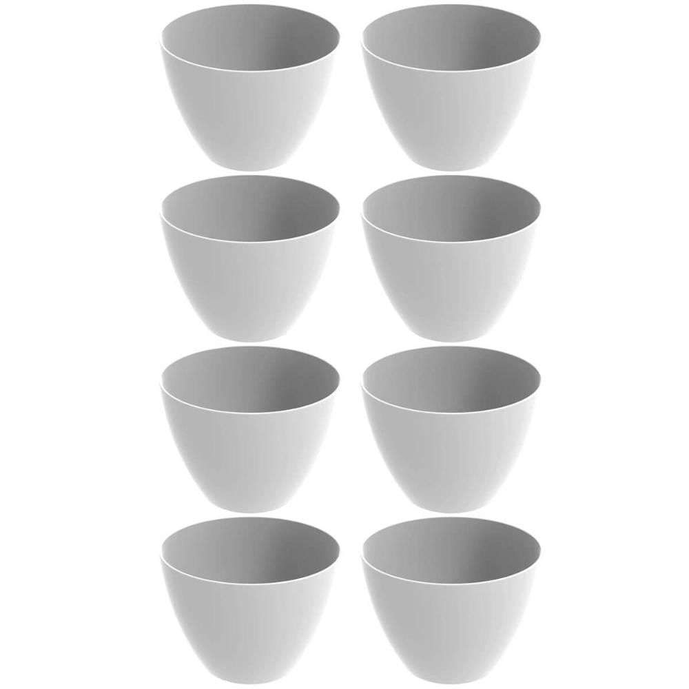 8 Tigelas Redonda Grande 6,2L Travessa Servir Branca Salada Frutas Pratos Quentes Crippa