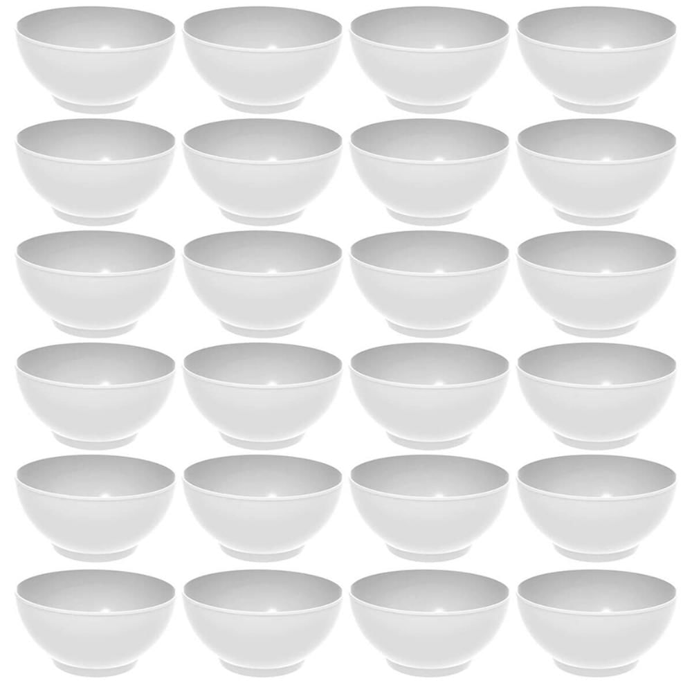 Kit 24 Tigelas Grandes Branco Crippa Travessas Servir 3,1L Restaurante Salada Sobremesa