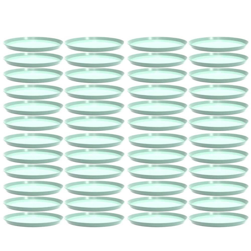 Kit 48 Bandejas Redondas 34cm Verde Menta Buffet Crippa Bubble Eventos