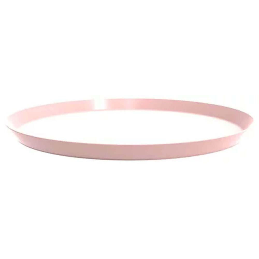 Kit 48 Bandejas Redondas 34cm Rosa Buffet Evento Restaurante Crippa Bubble