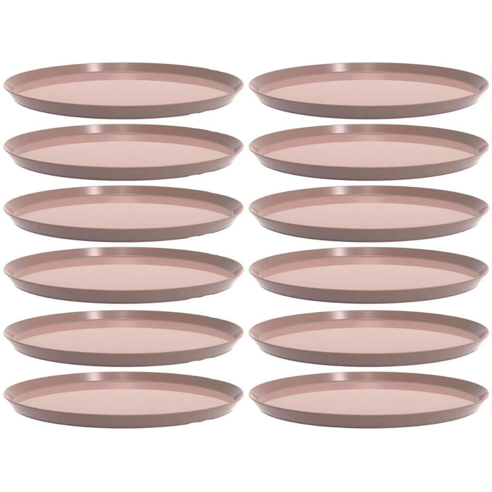 Conjunto 12 Bandejas Redondas 28cm Servir Amêndoa Bar Restaurante Bubble Crippa