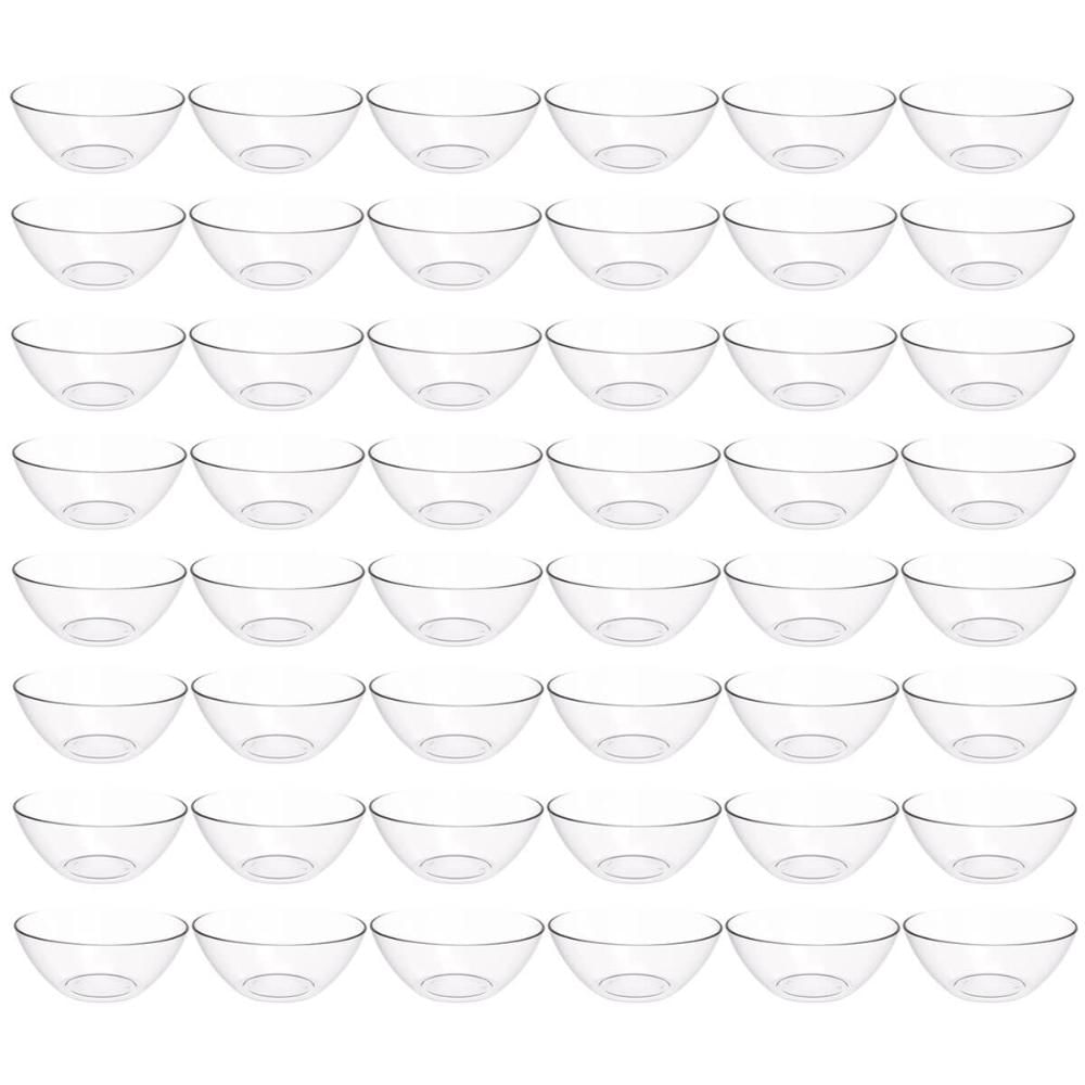 48 Tigelas Transparentes Crippa Travessa Redonda 2,3L Servir Salada Sobremesa Restaurante