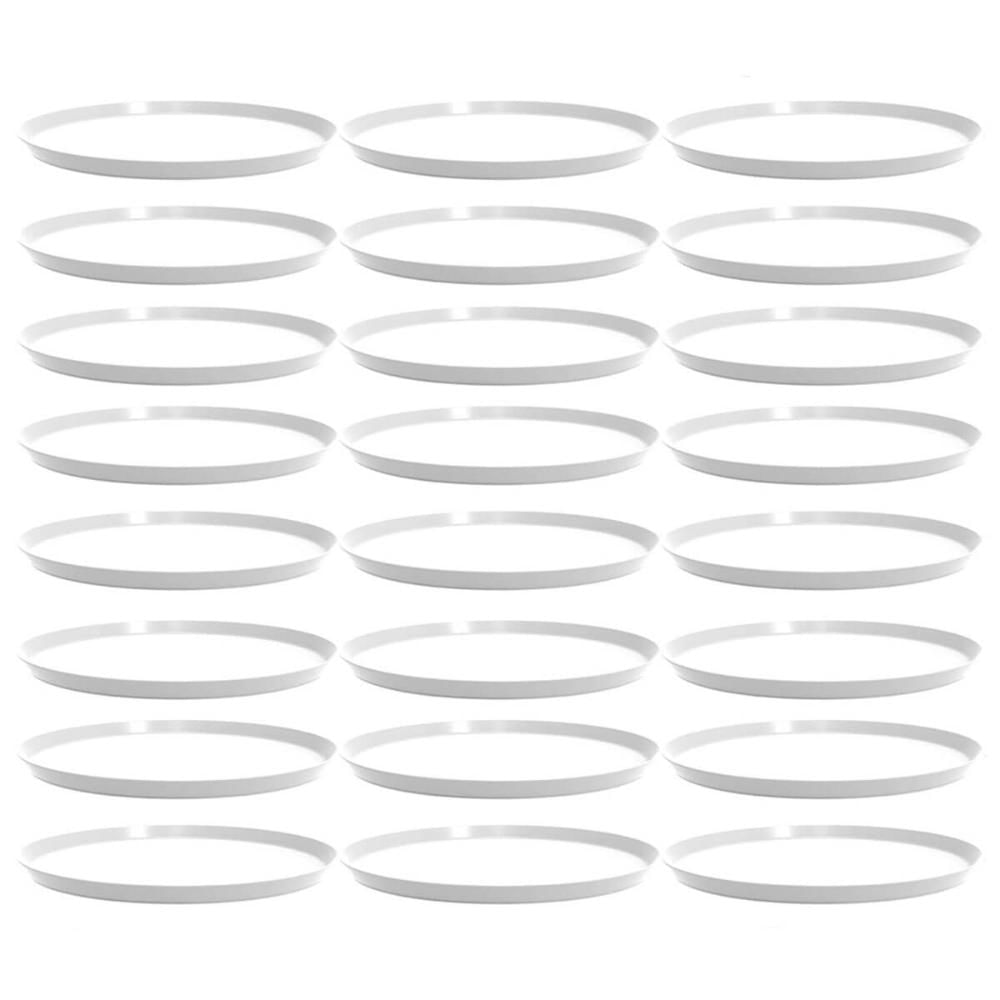 24 Bandejas para Servir 28cm Brancas Redondas Bar Restaurante Lanchonete Crippa