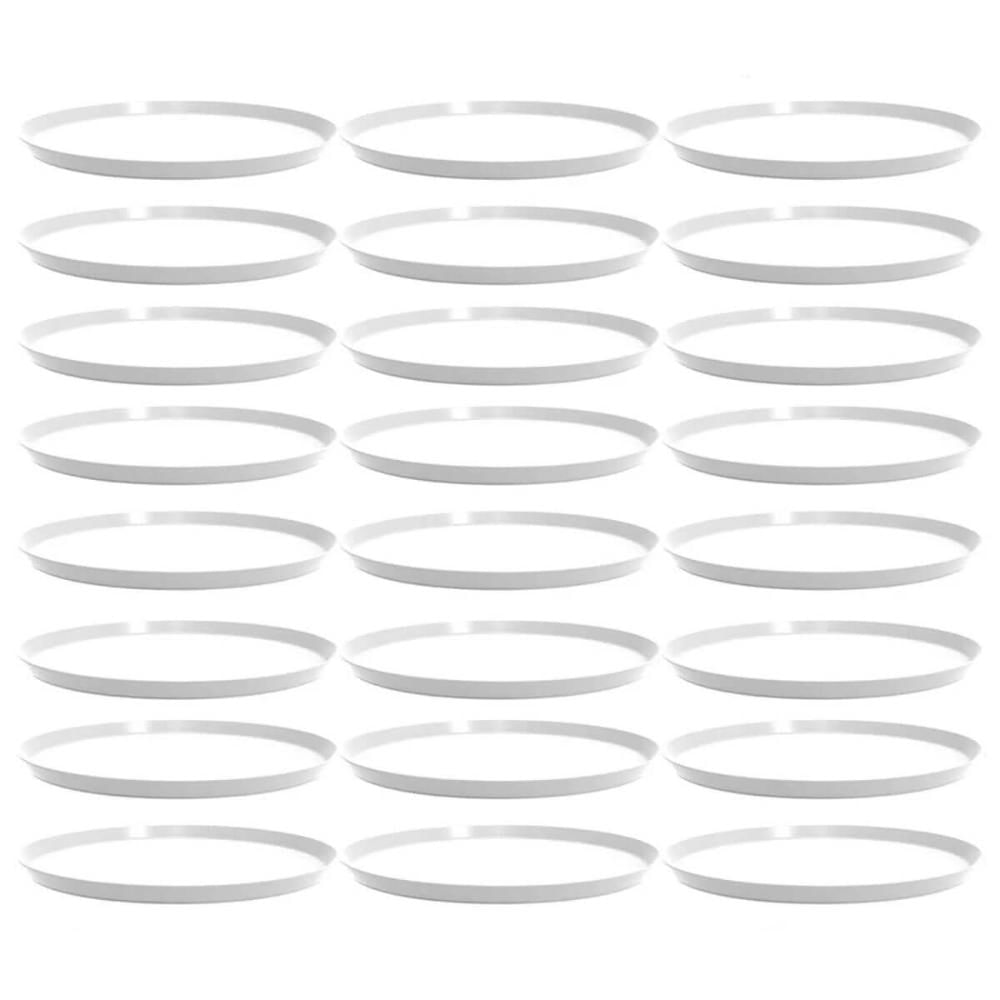 24 Bandejas Redondas para Servir 34cm Brancas Restaurante Bar Lanchonete Crippa