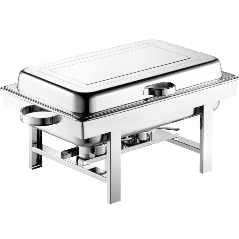 Rechaud Gastronômico Inox 1/0 com Tampa Sem Cuba 65x41x31cm Buffet Zanella