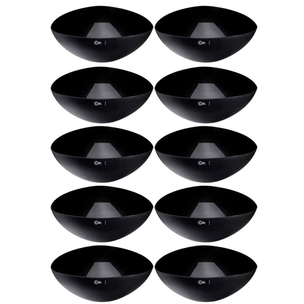 10 Saladeiras Triangulares 5L Grandes 31cm Preto Restaurantes Salada Frutas Essential Coza