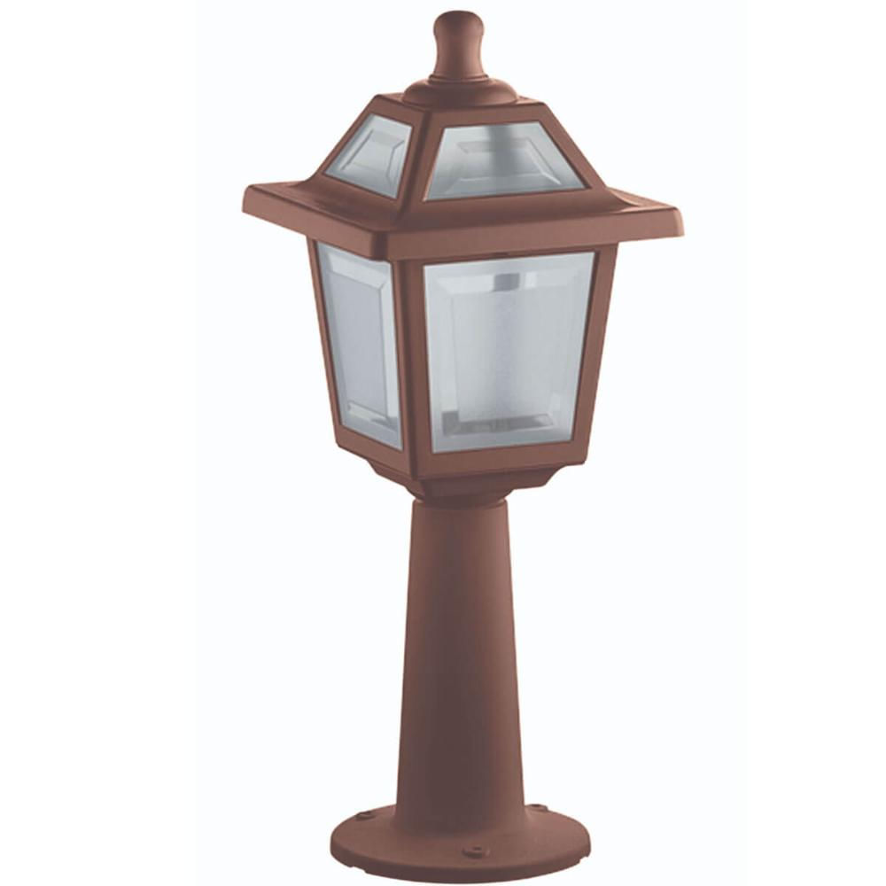 Luminária de Chão Balizador Jardim Colonial Marrom 45x18cm Spot Alto