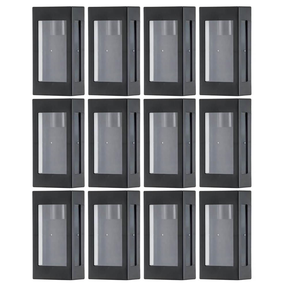 Kit 12 Luminárias de Parede Arandelas Externas Prime Pretas