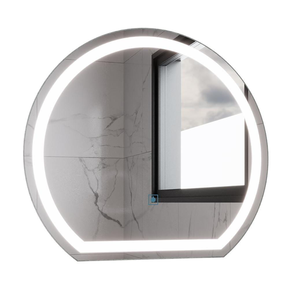 Espelho Redondo Com Led 45x50cm Touch Bivolt Moderno