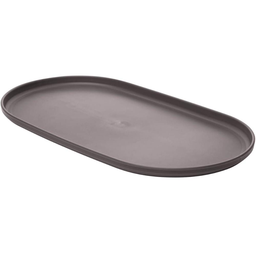 Kit 4 Travessas Oval Bambu Plástico 30x17cm Prato Bandeja Servir Petisco Lines Lyor