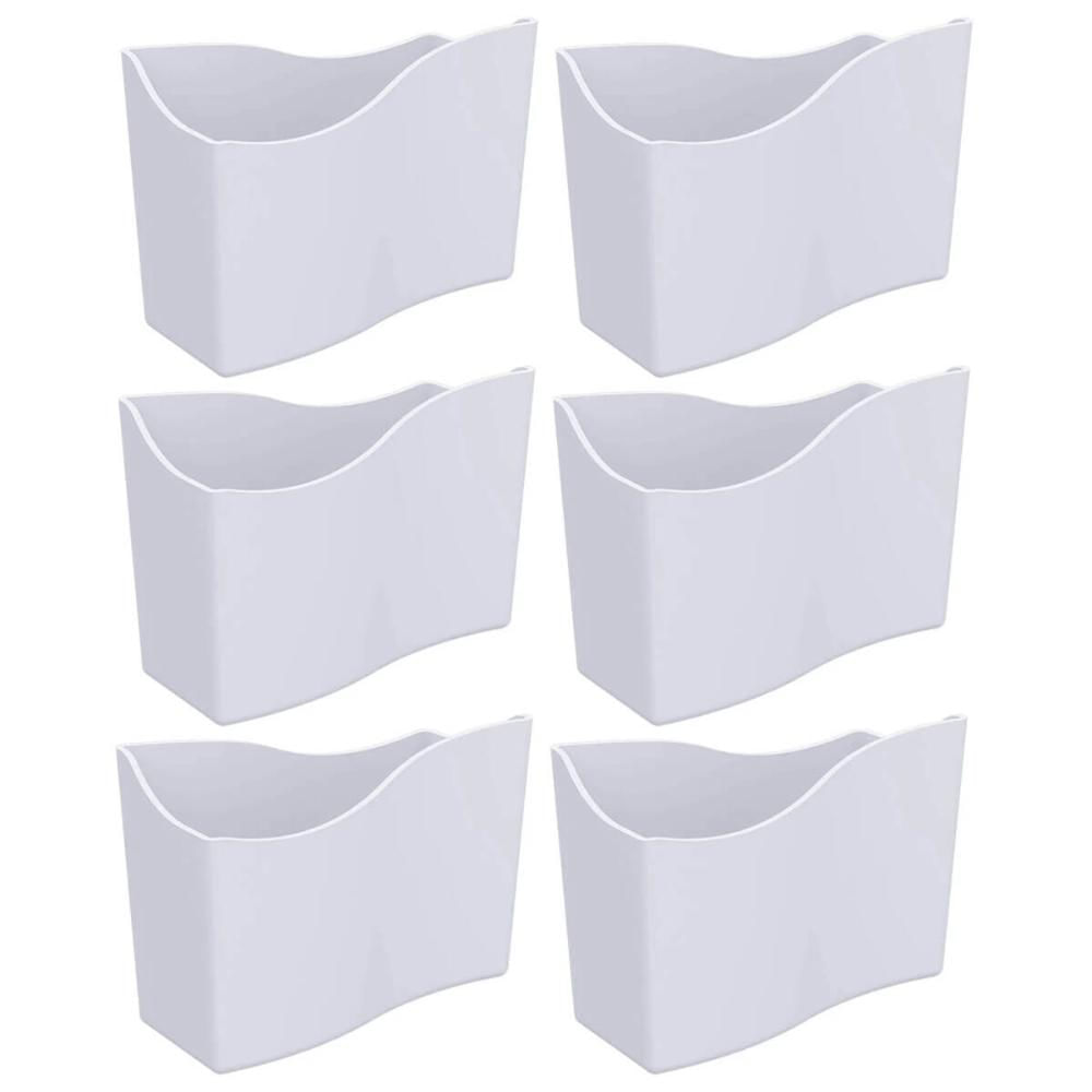 Kit 6 Suportes Porta Guardanapos de Mesa Plástico Branco Restaurante Lanchonete Bar