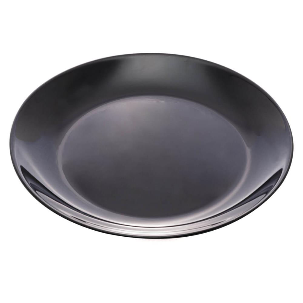 Kit 24 Pratos para Sobremesa Vidro Lyor 19cm Opalino Diwali Black Restaurante