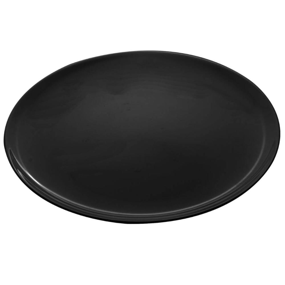 Jogo 6 Pratos de Vidro Opalino Black Friends Time Pizza 32cm Lyor
