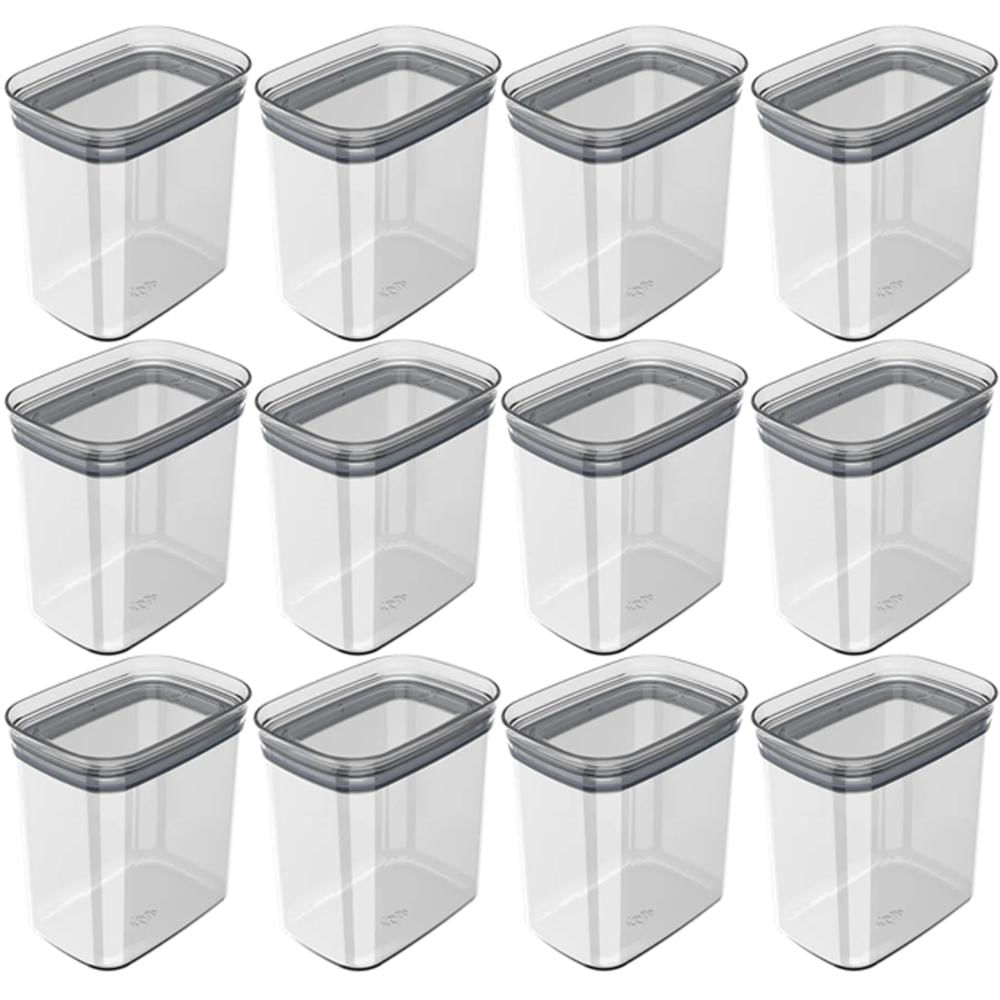 Kit 12 Potes Herméticos plásticos 1,5L Block Porta Mantiment