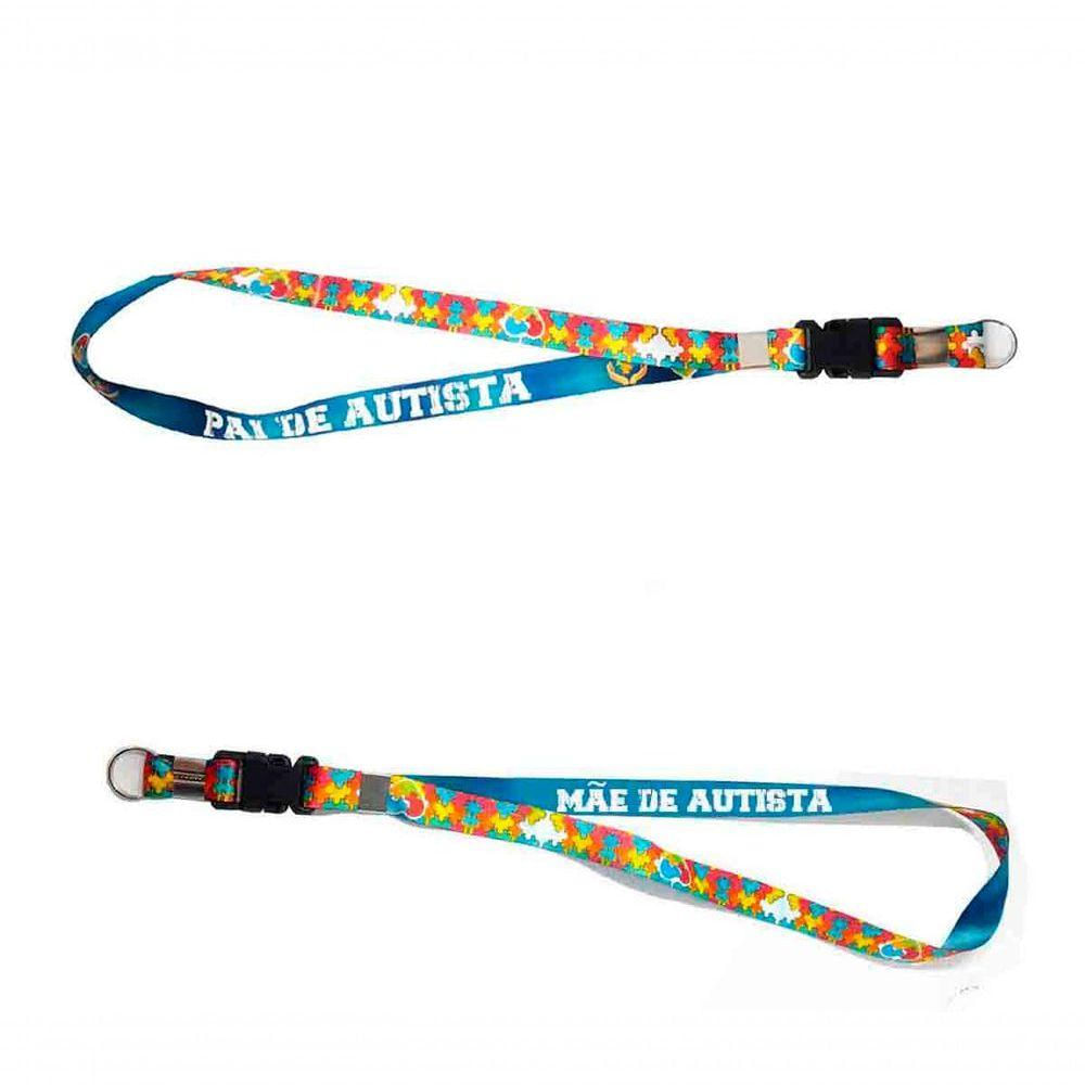 Kit 2 Cordões Identificação Quebra-cabeça Autistas E Pais