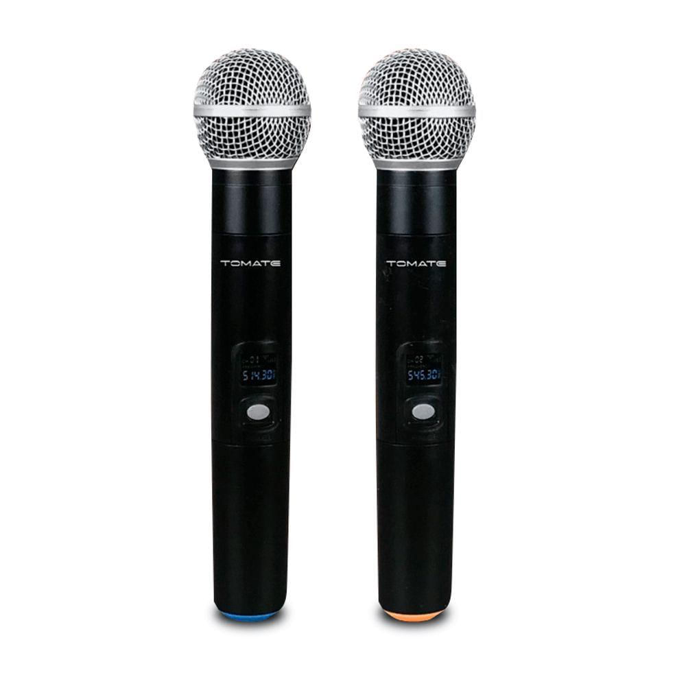 Microfone Duplo Profissional Sem Fio Display Lcd Longo Alcance