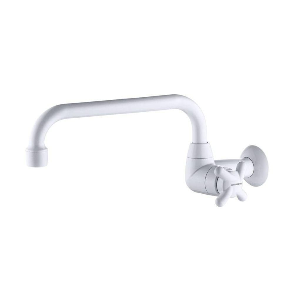 Torneira Para Cozinha De Parede Bica Móvel U Brio Lorenzetti - 1164 F34 - Branco