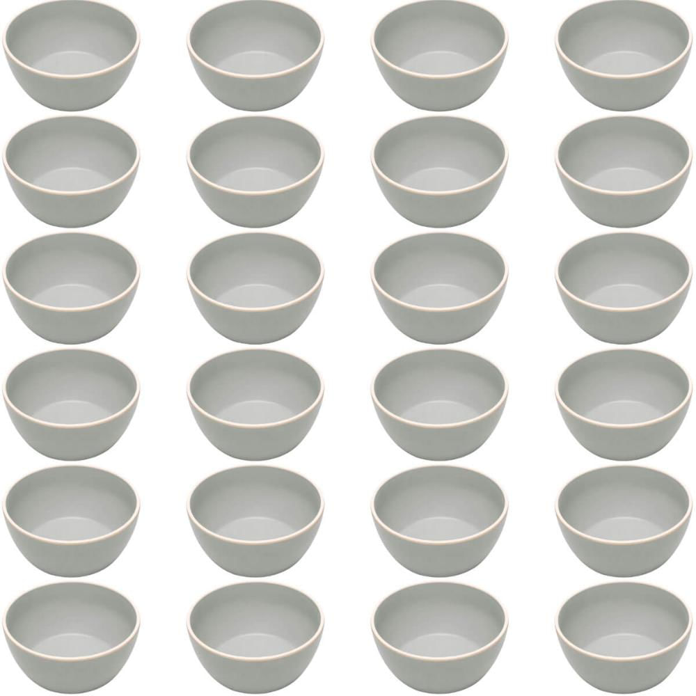 Kit 24 Bowls de Melamina 600ml Tigelas Cinza Class Wolff Cumbucas Porções