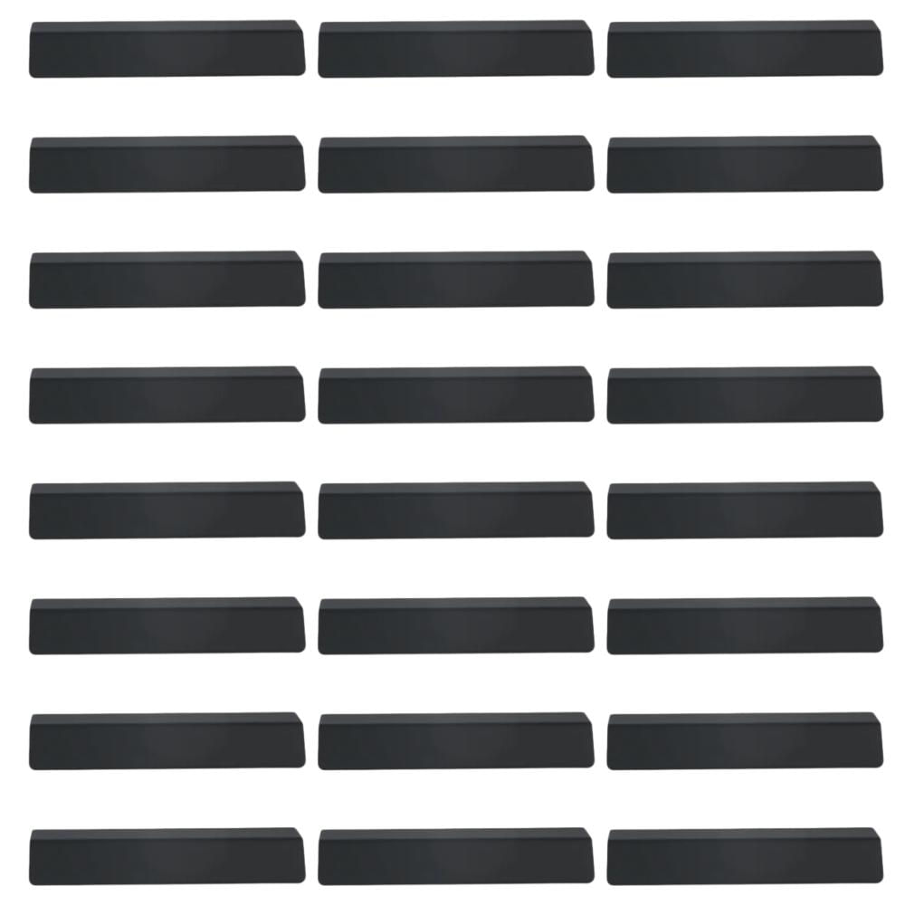 Kit 24 Puxadores Alça de Sobrepor para Móveis Preto PV22 Armários Roupeiro Torralba