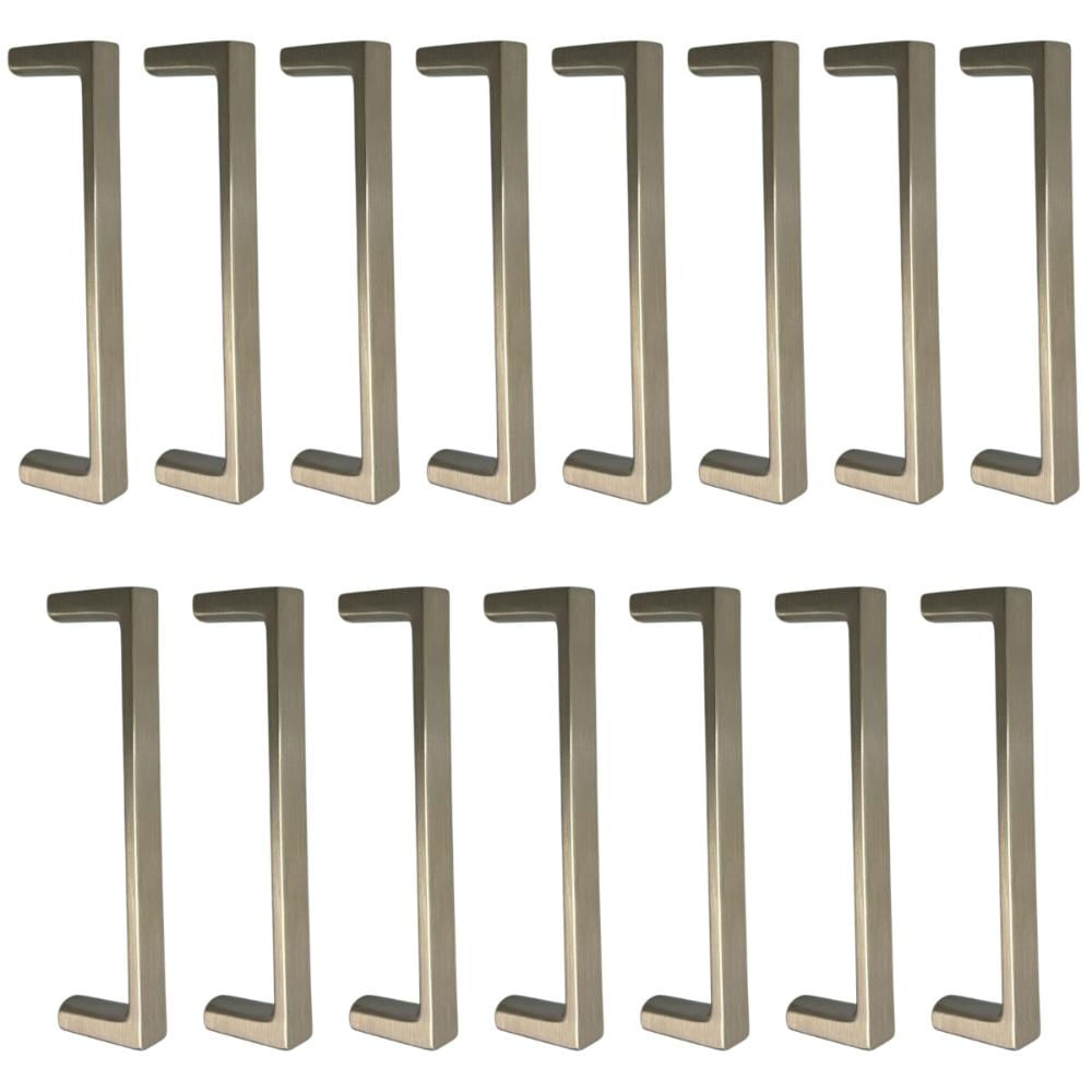 Kit 15 Puxadores 96mm para Móveis Níquel Escovado Torralba Oeiras Bancadas Armários Gavetas