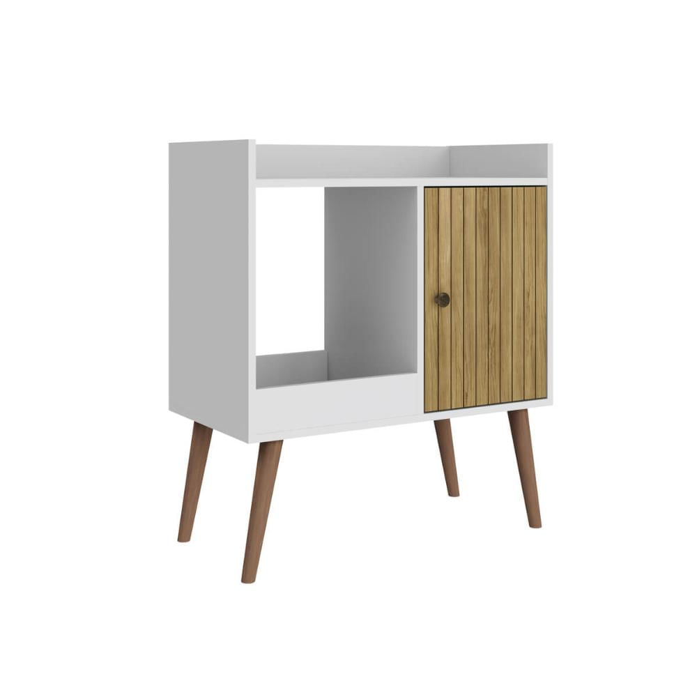 Aparador com 1 Porta Mel Off White MDP 70X36X80cm Cantinho do Café MB 1058 Movelbento
