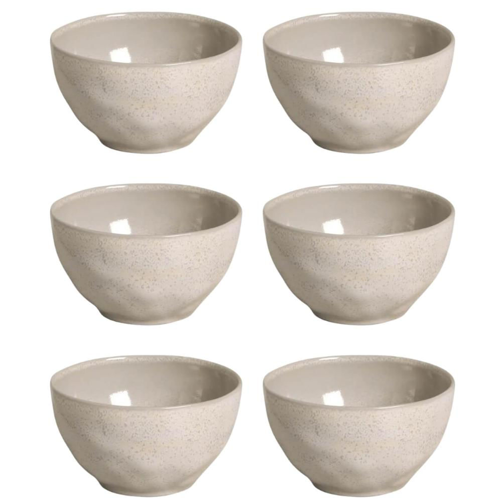 6 Bowls de Cerâmica Off White 558ml Tigelas Porto Brasil Caldos Massas Orgânico Latte