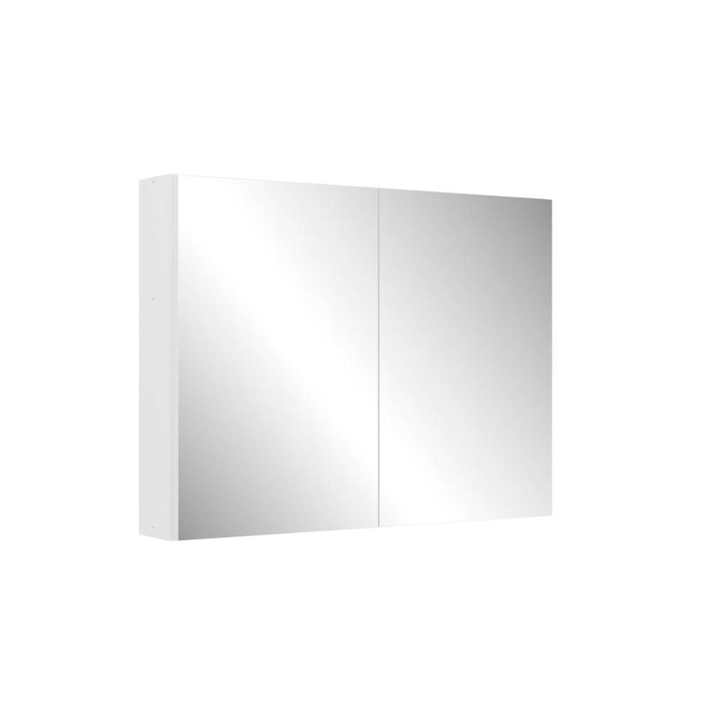 Armário Espelheira para Banheiro 80x61,5cm Aurora com 2 Portas Branco MDP Faema