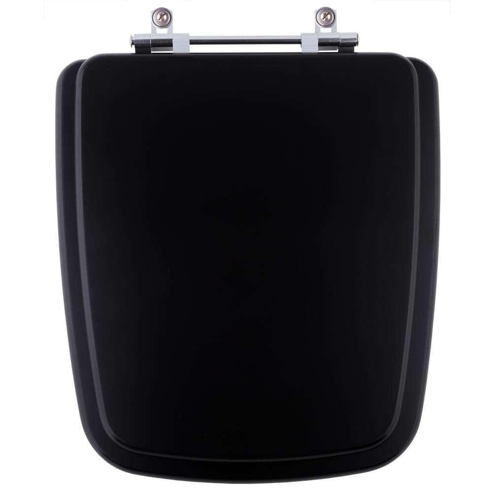 Tampa De Privada Sanitaria Poliester Boss Matte Black Fosco Preto Para Louça Incepa