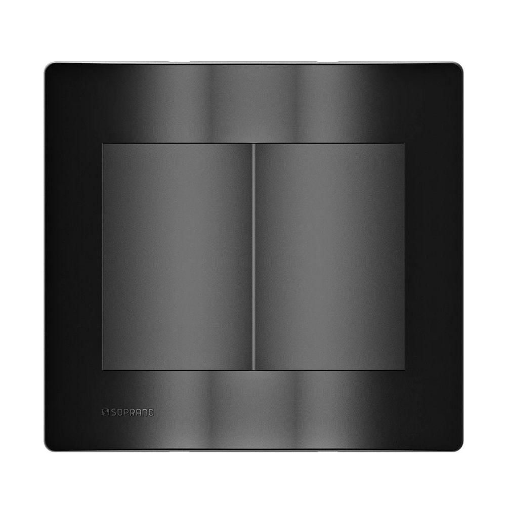 Placa Cega 4x4 C/ Suporte Carbono Revita Soprano