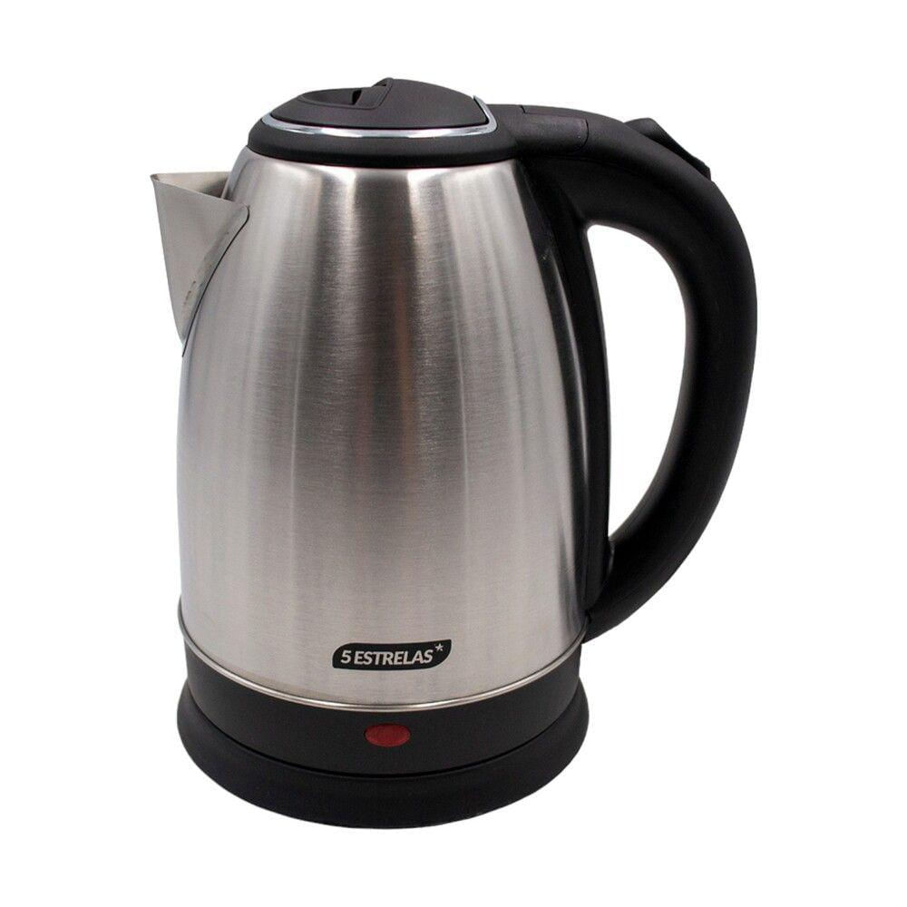 Chaleira Elétrica 1,8l Em Inox Escovado 220v 1500w Rápida Fervura